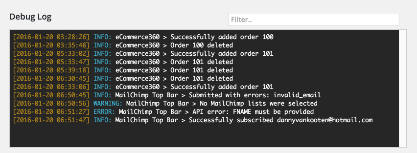 How To Enable Log Debugging Mailchimp For WordPress